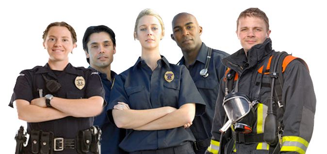 Group of first responders